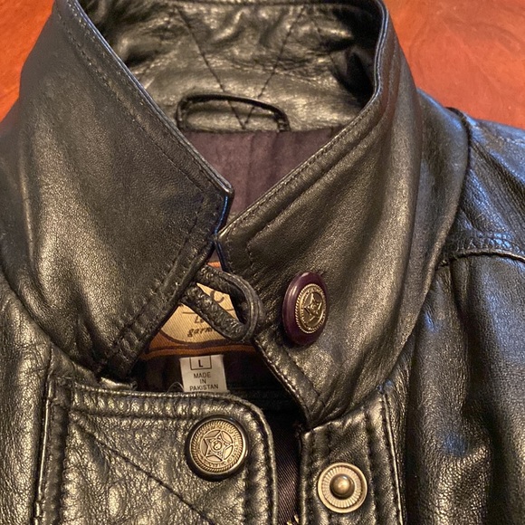Vintage Heavyweight Leather Coat By F C I Leather Garments. See Pics! SZ L - Picture 5 of 15